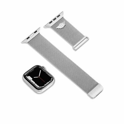 Apple Watch Strap 42/44/45 Mesh Stainless Police - Silver